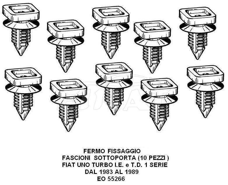 FASCIONI SOTTOPORTA (FERMI FISSAGGIO)FIAT UNO TURBO 85-89 55266